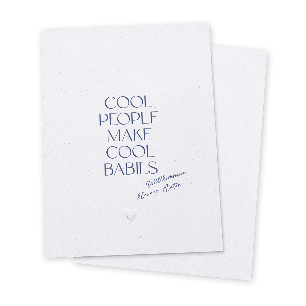 Glückwunschkarte Baby personalisiert | Cool people make cool babies