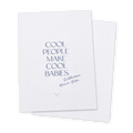 Glückwunschkarte Baby personalisiert | Cool people make cool babies
