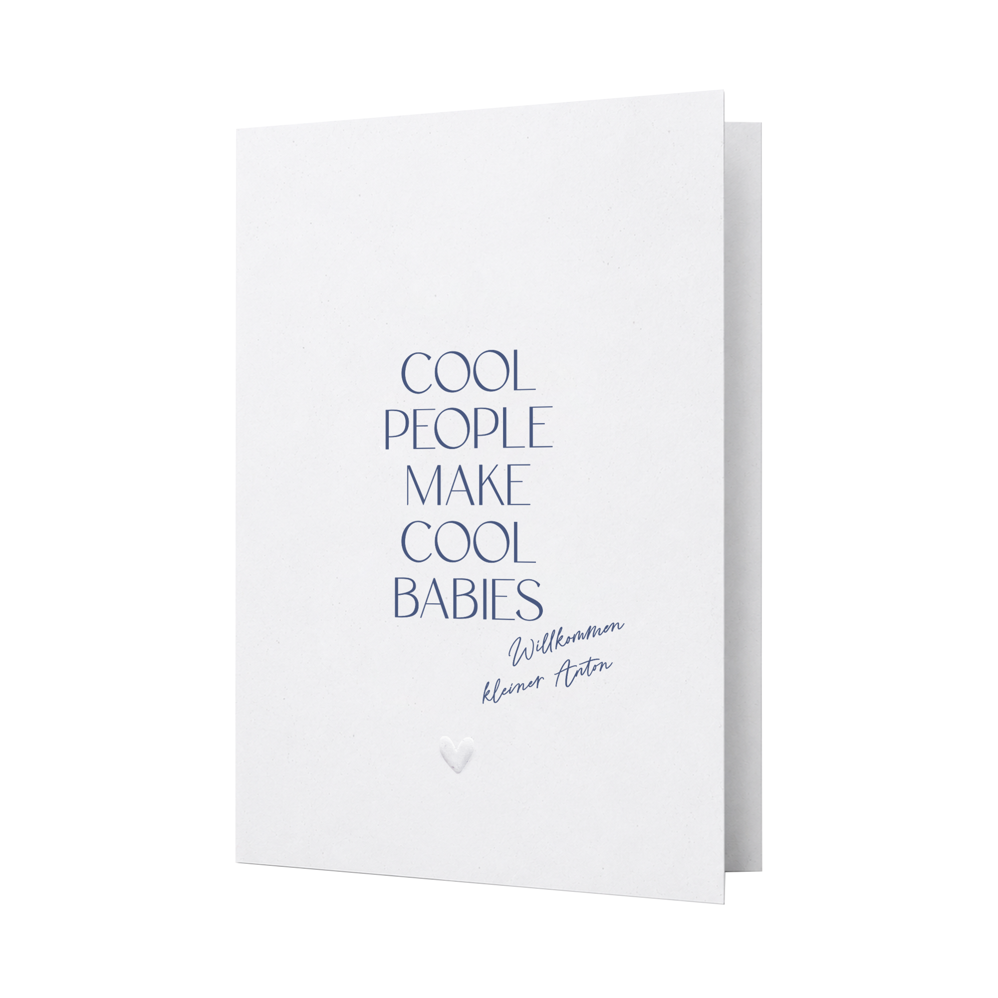 Glückwunschkarte Baby personalisiert | Cool people make cool babies