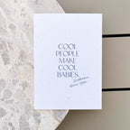 Glückwunschkarte Baby personalisiert | Cool people make cool babies