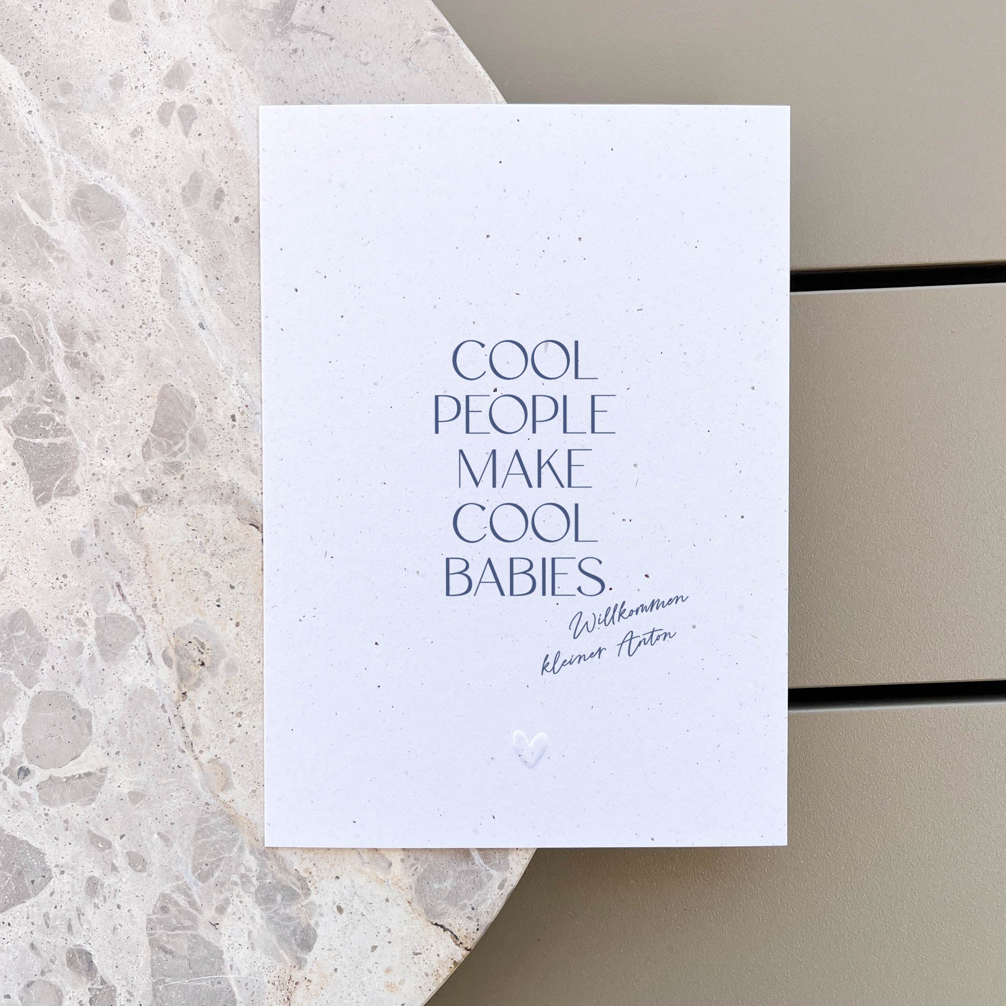Glückwunschkarte Baby personalisiert | Cool people make cool babies