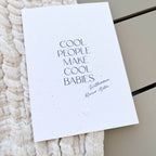 Glückwunschkarte Baby personalisiert | Cool people make cool babies