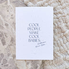 Glückwunschkarte Baby personalisiert | Cool people make cool babies