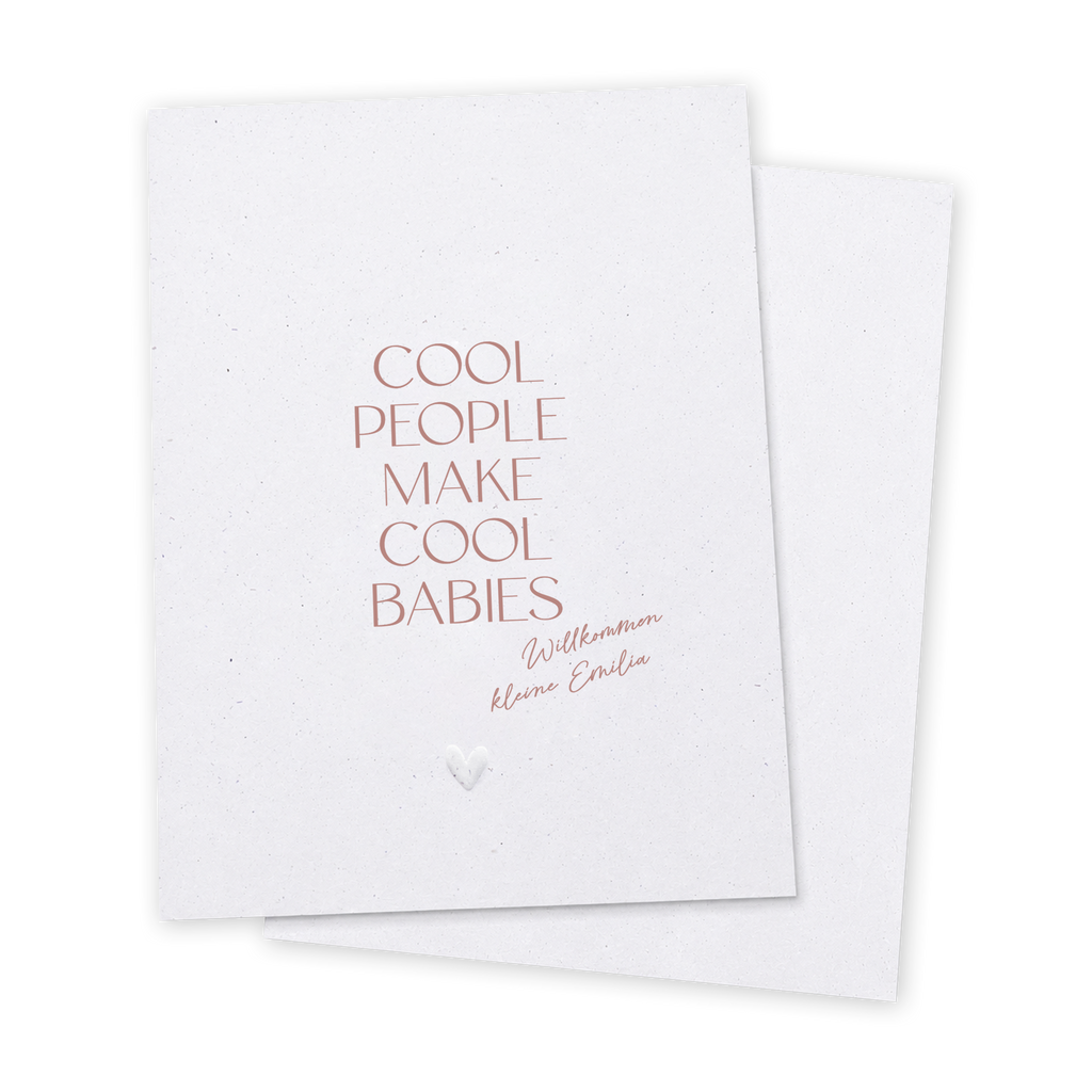 Glückwunschkarte Baby personalisiert | Cool people make cool babies