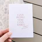 Glückwunschkarte Baby personalisiert | Cool people make cool babies