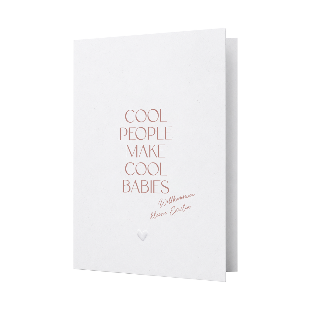 Glückwunschkarte Baby personalisiert | Cool people make cool babies