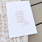 Glückwunschkarte Baby personalisiert | Cool people make cool babies