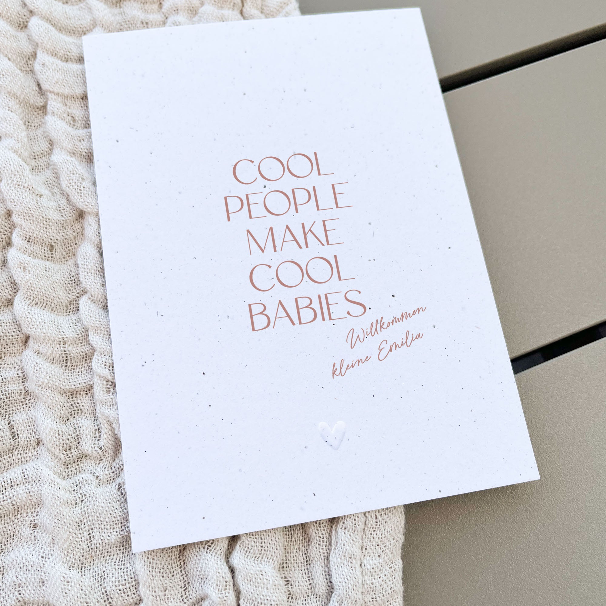 Glückwunschkarte Baby personalisiert | Cool people make cool babies