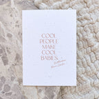 Glückwunschkarte Baby personalisiert | Cool people make cool babies