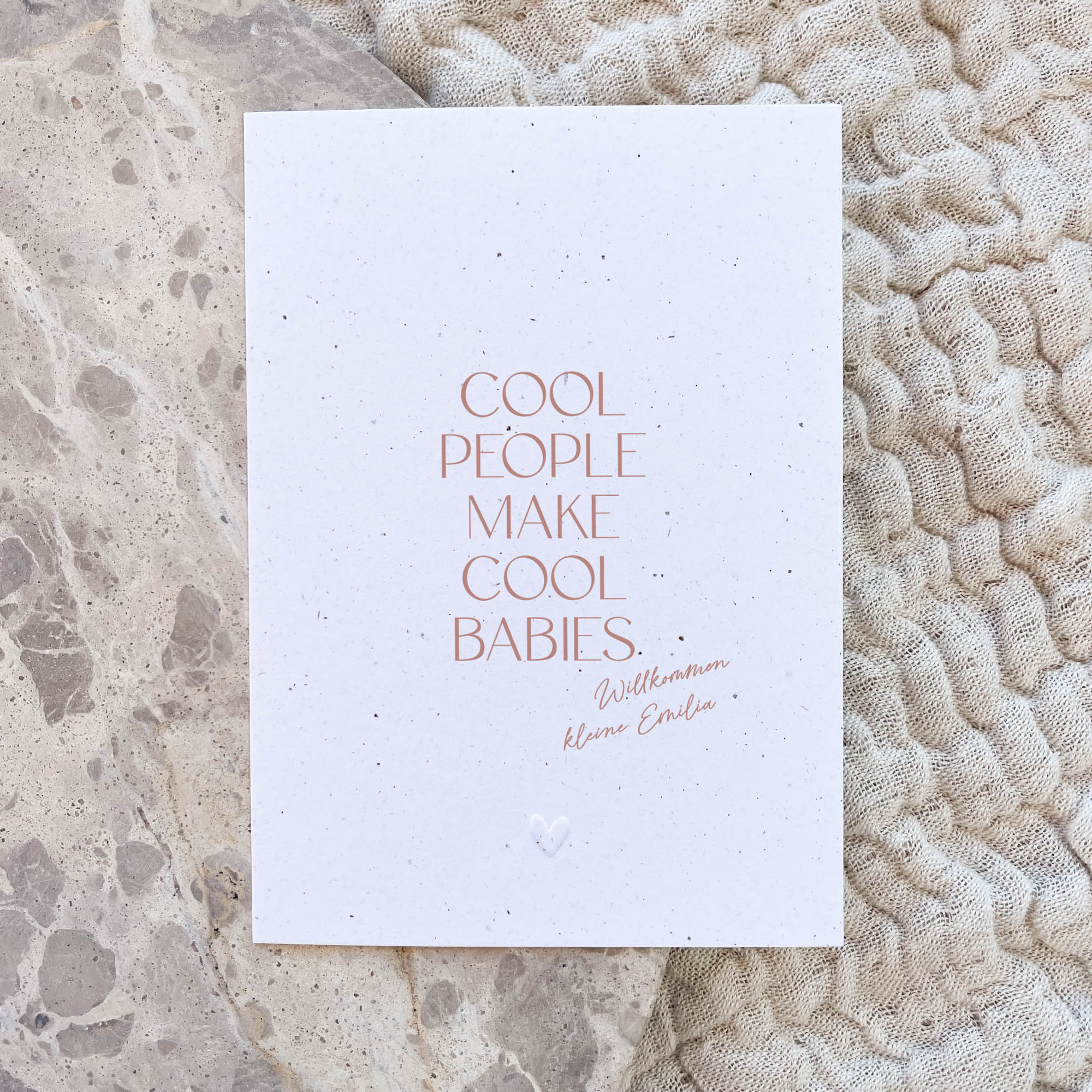 Glückwunschkarte Baby personalisiert | Cool people make cool babies
