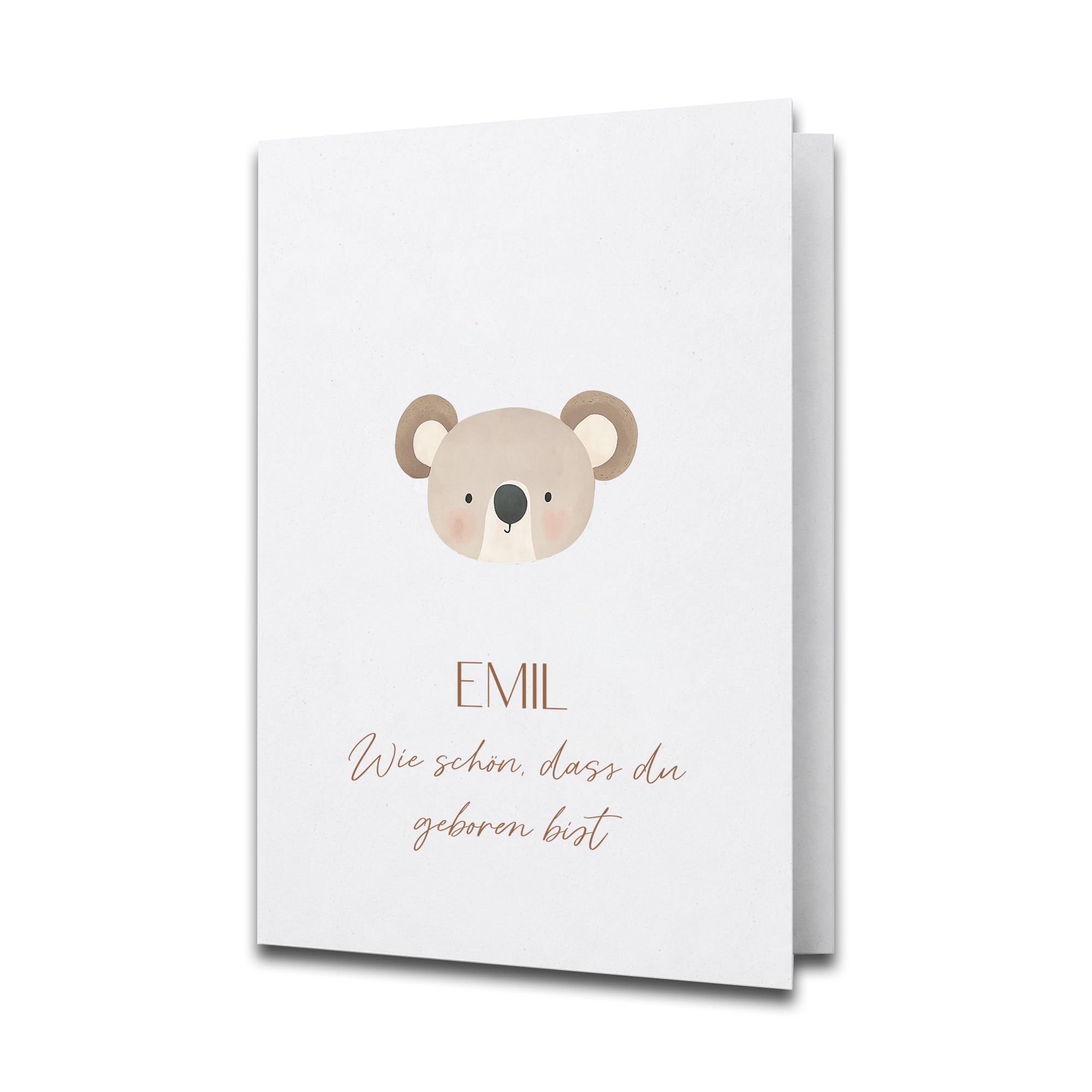 Glückwunschkarte Baby personalisiert | Koala
