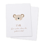 Glückwunschkarte Baby personalisiert | Koala