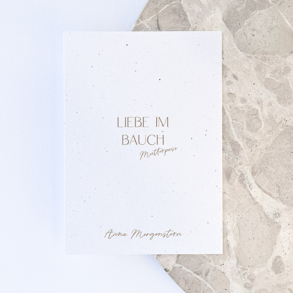 Mutterpasshülle personalisiert | Liebe im Bauch | inkl. Schutzhülle