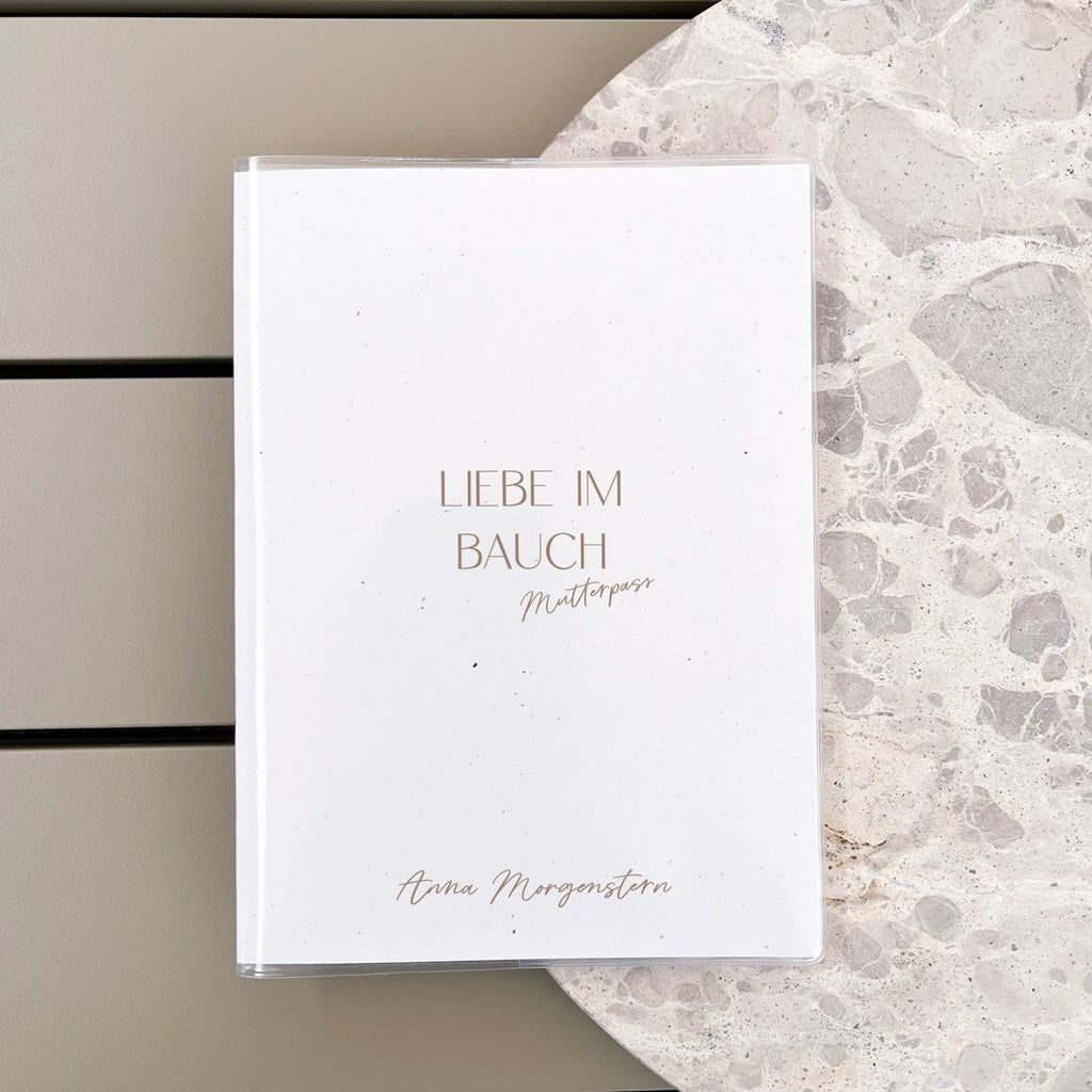 Mutterpasshülle personalisiert | Liebe im Bauch | inkl. Schutzhülle