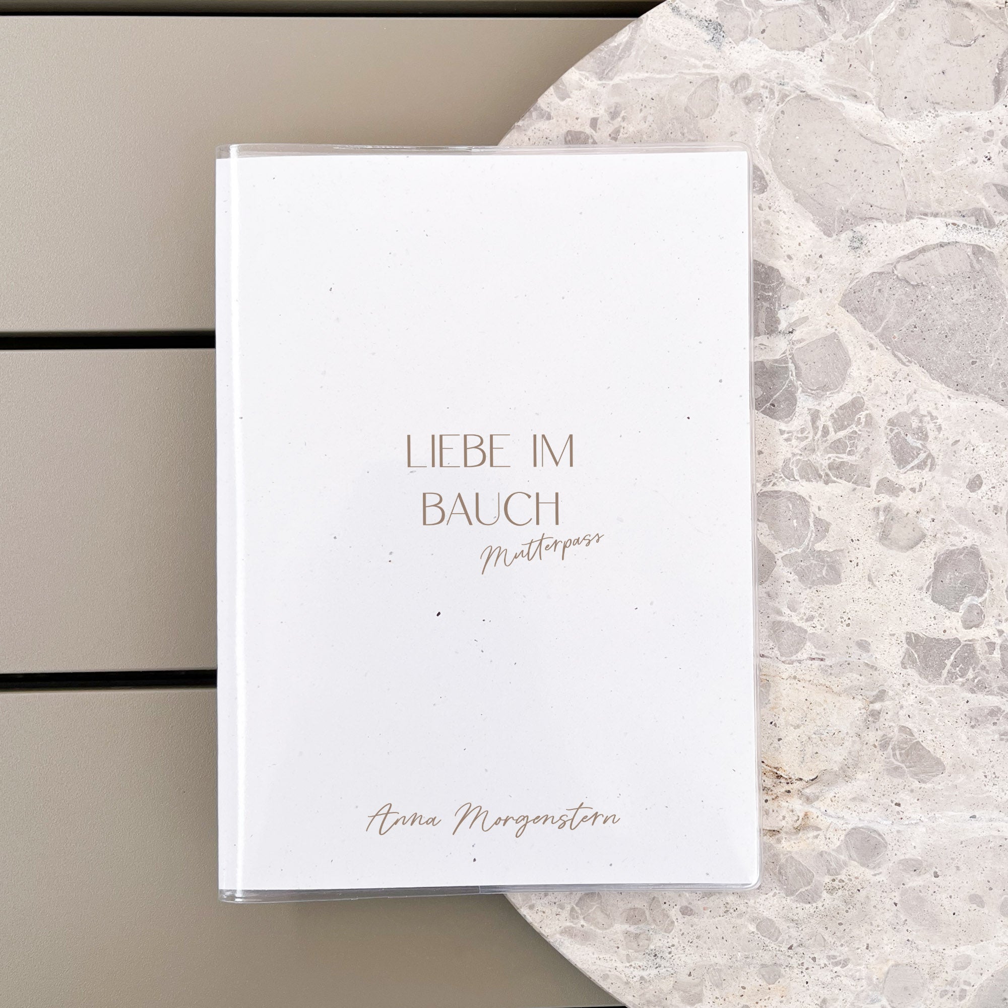 Mutterpasshülle personalisiert | Liebe im Bauch | inkl. Schutzhülle