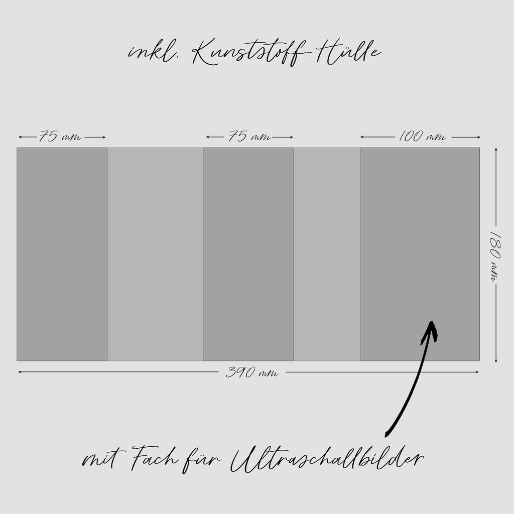 Mutterpasshülle personalisiert | Liebe im Bauch | inkl. Schutzhülle