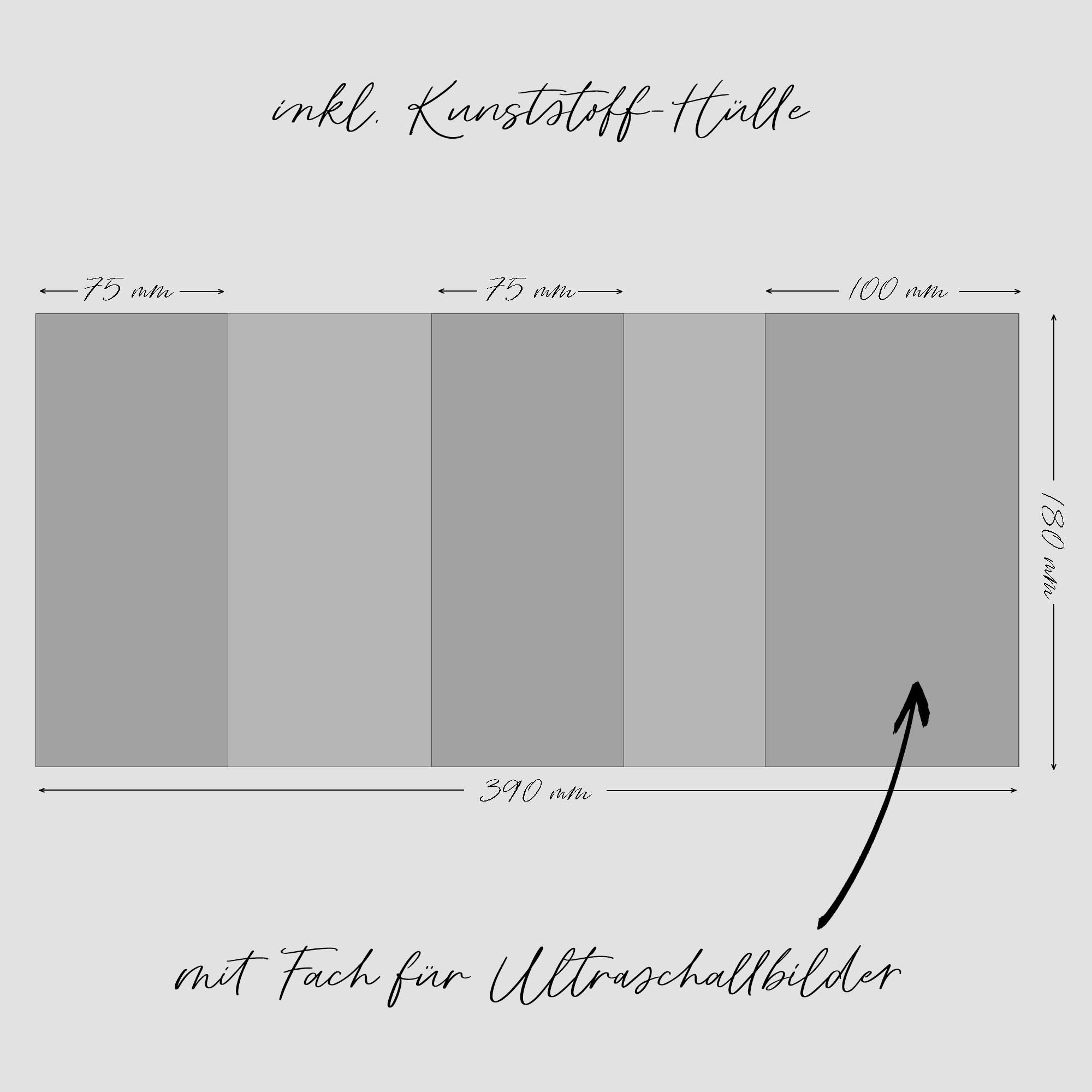 Mutterpasshülle personalisiert | Liebe im Bauch | inkl. Schutzhülle