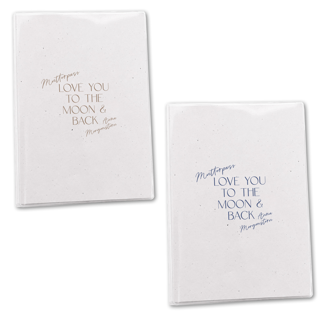 Mutterpasshülle personalisiert | Love you to the moon & back