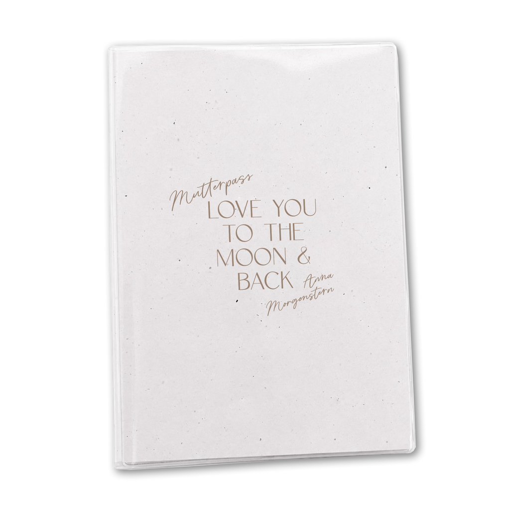 Mutterpasshülle personalisiert | Love you to the moon & back| inkl. Schutzhülle