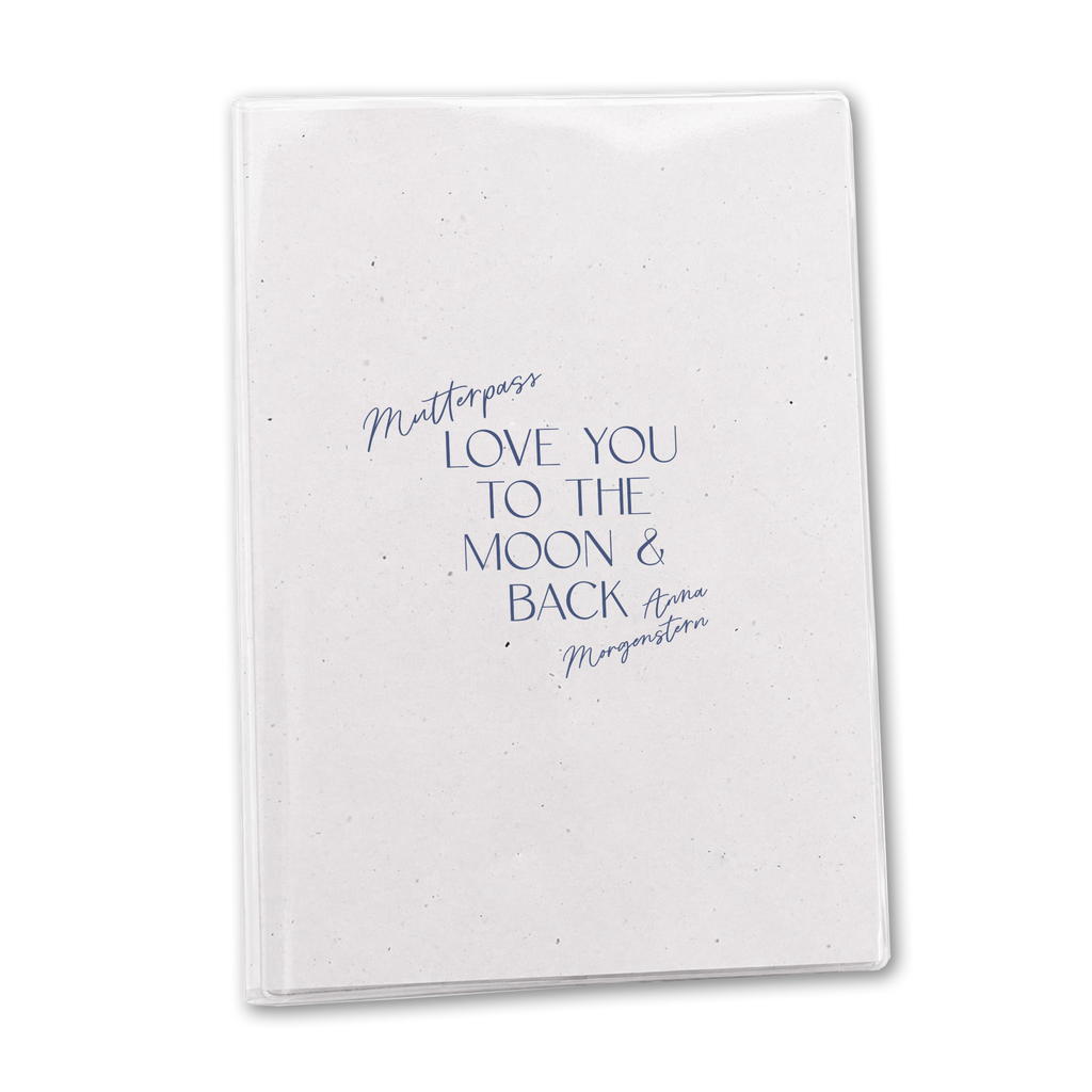 Mutterpasshülle personalisiert | Love you to the moon & back| inkl. Schutzhülle