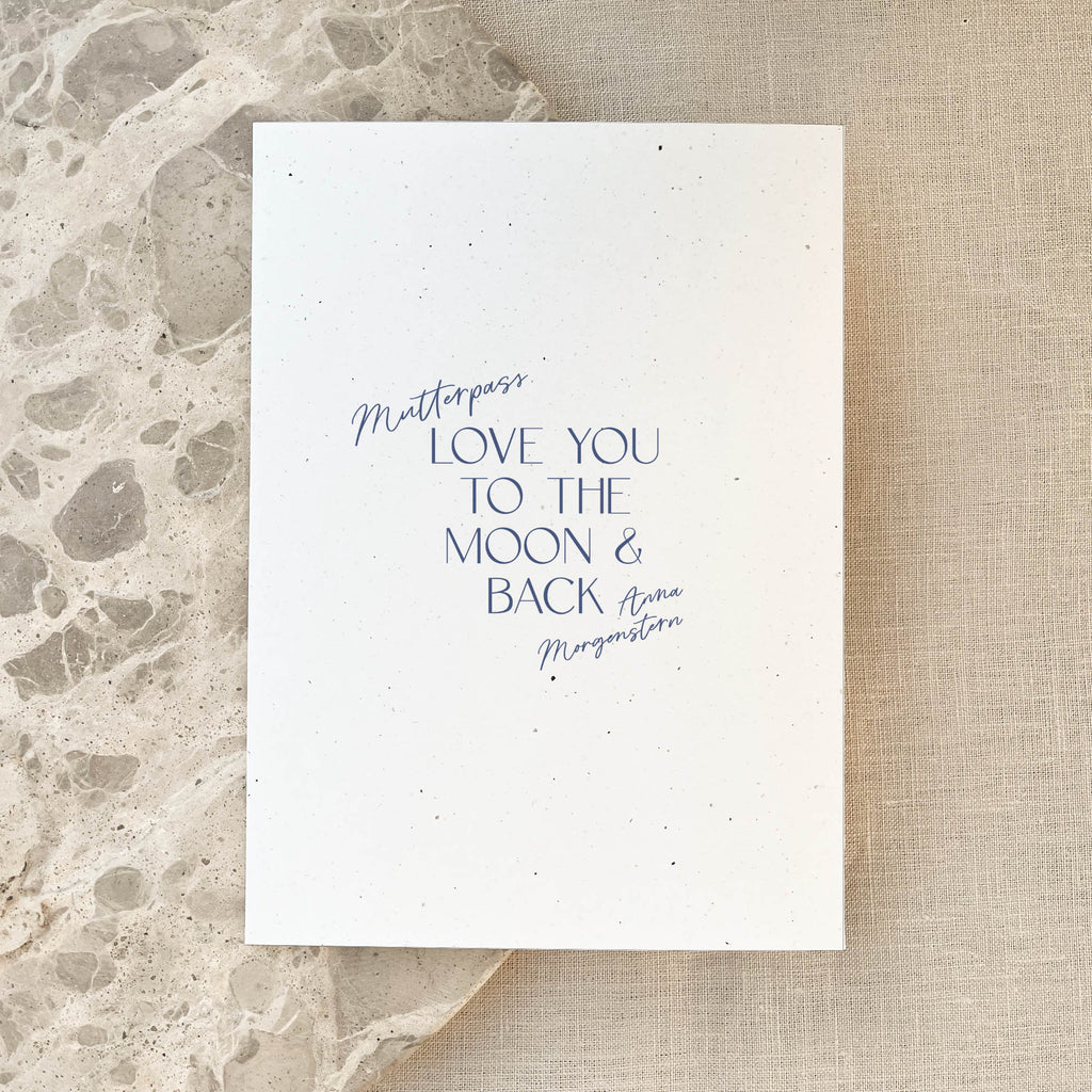 Mutterpasshülle personalisiert | Love you to the moon & back| inkl. Schutzhülle