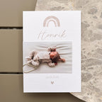 Baby-Danksagung Regenbogen | Personalisierbar | DIN A6