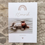Baby-Danksagung Regenbogen | Personalisierbar | DIN A6