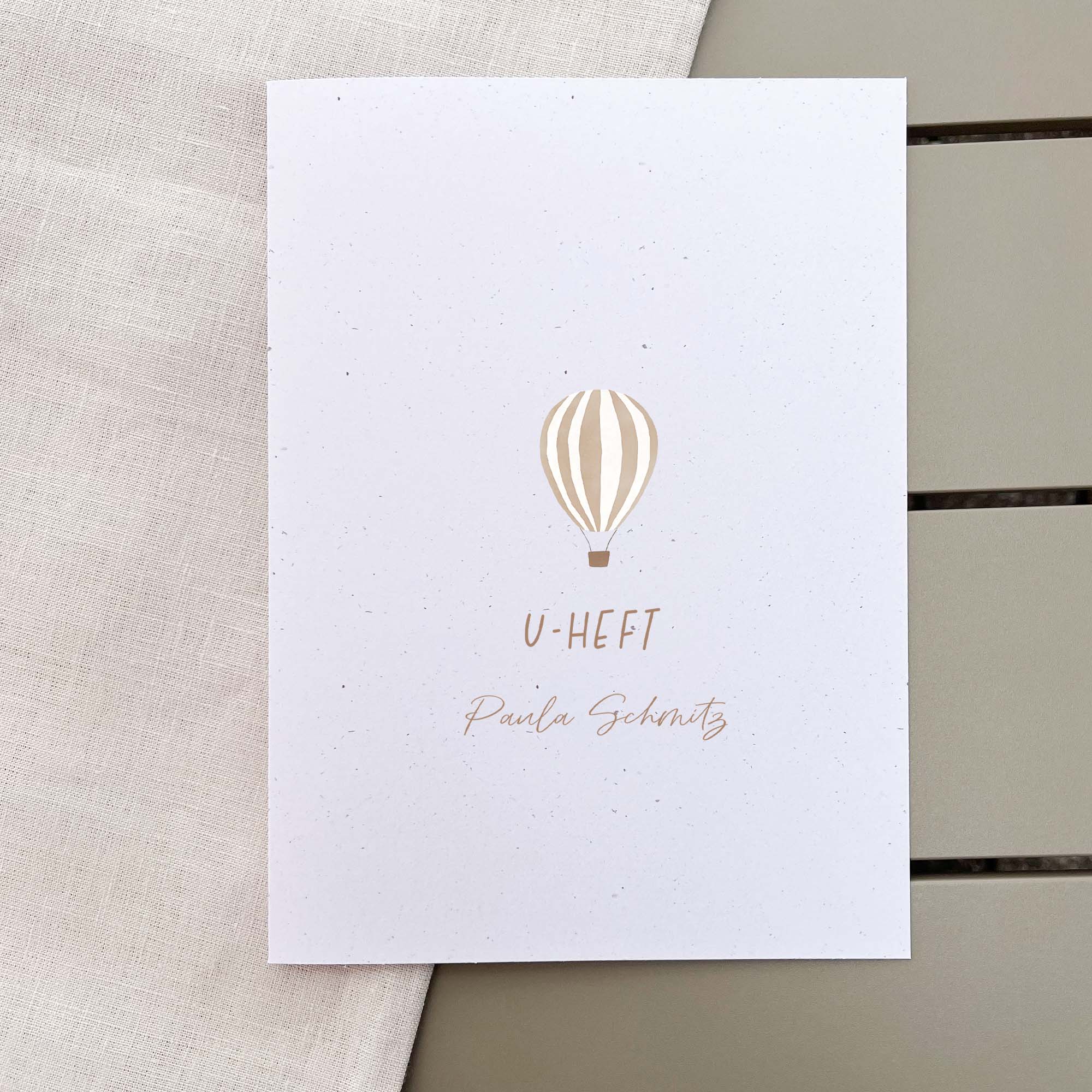 U-Heft & Impfpass Hülle personalisiert | Heißluftballon