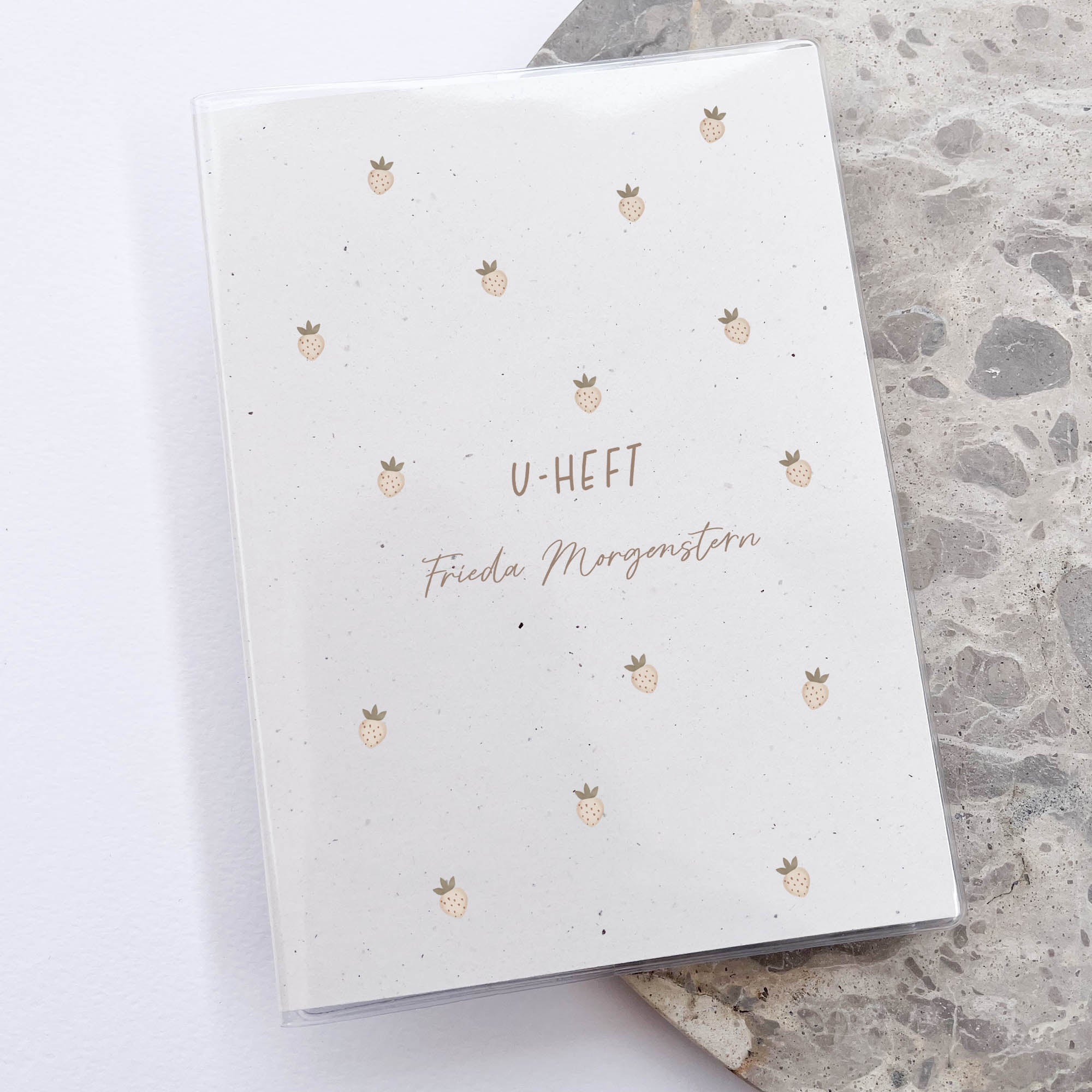 U-Heft & Impfpass Hülle personalisiert | Erdbeeren