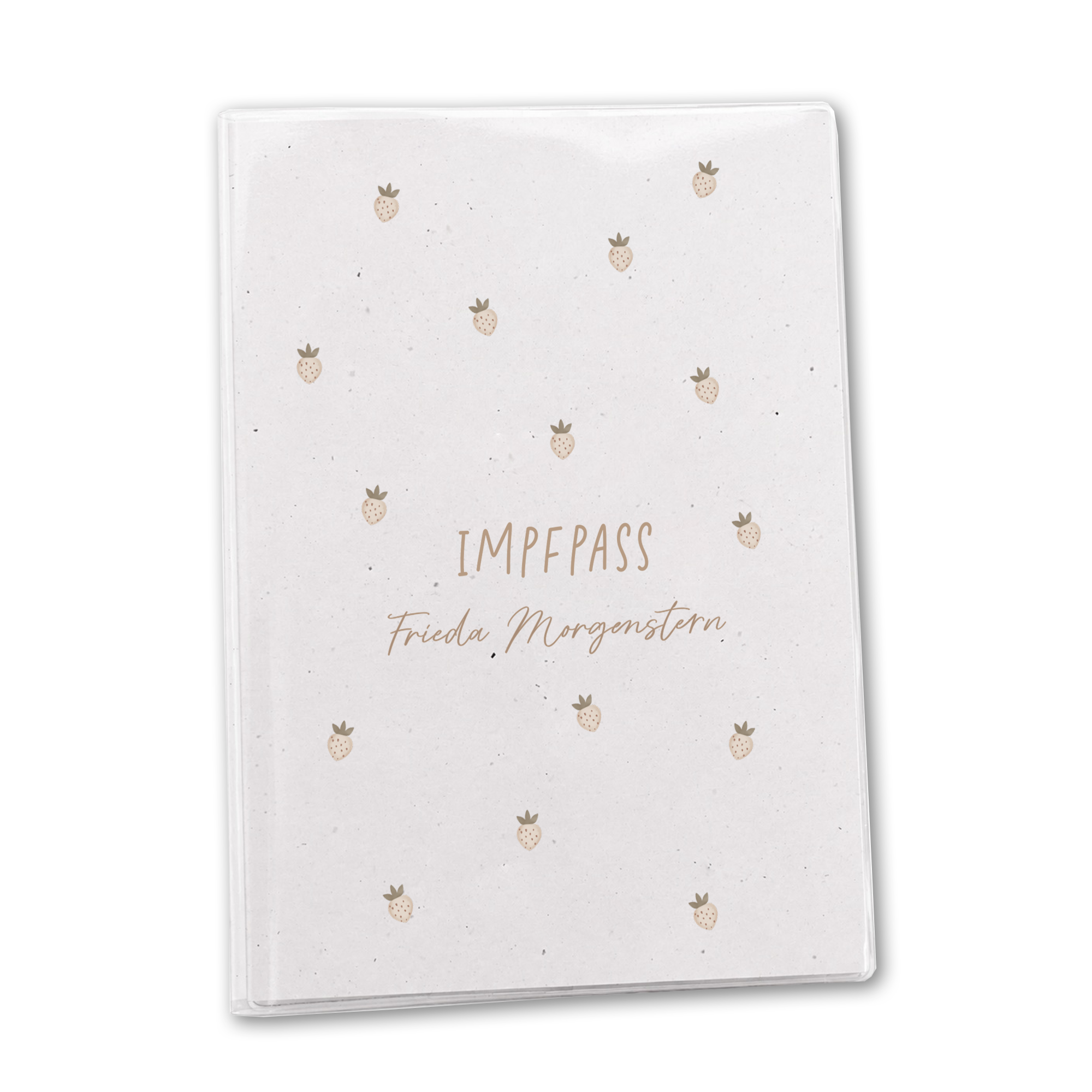 U-Heft & Impfpass Hülle personalisiert | Erdbeeren