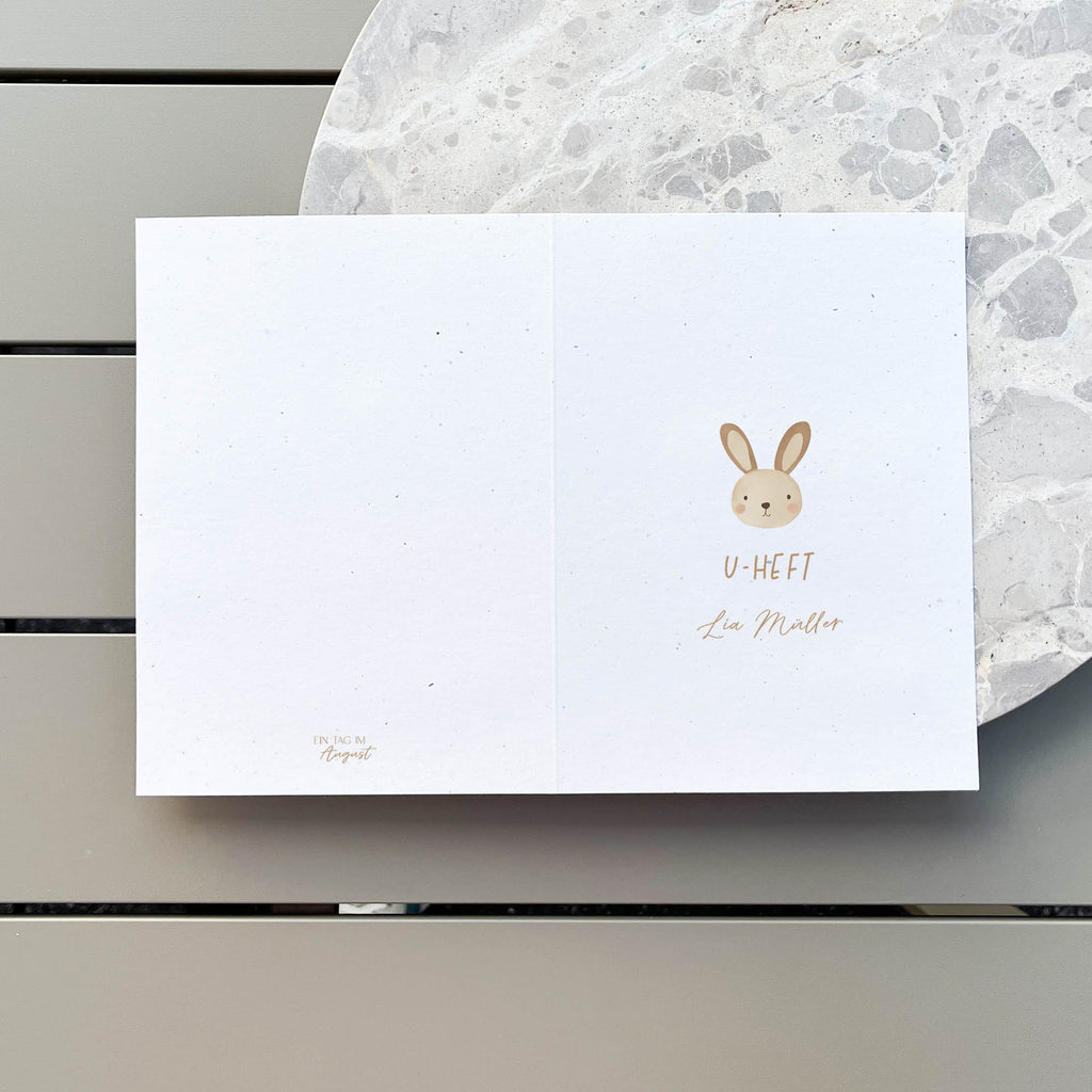 U-Heft & Impfpass Hülle personalisiert | Hase