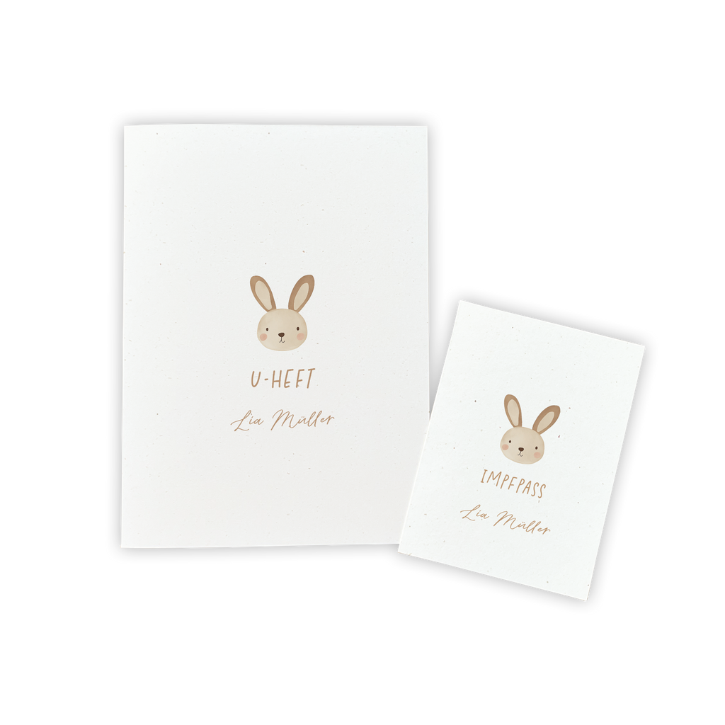 U-Heft & Impfpass Hülle personalisiert | Hase
