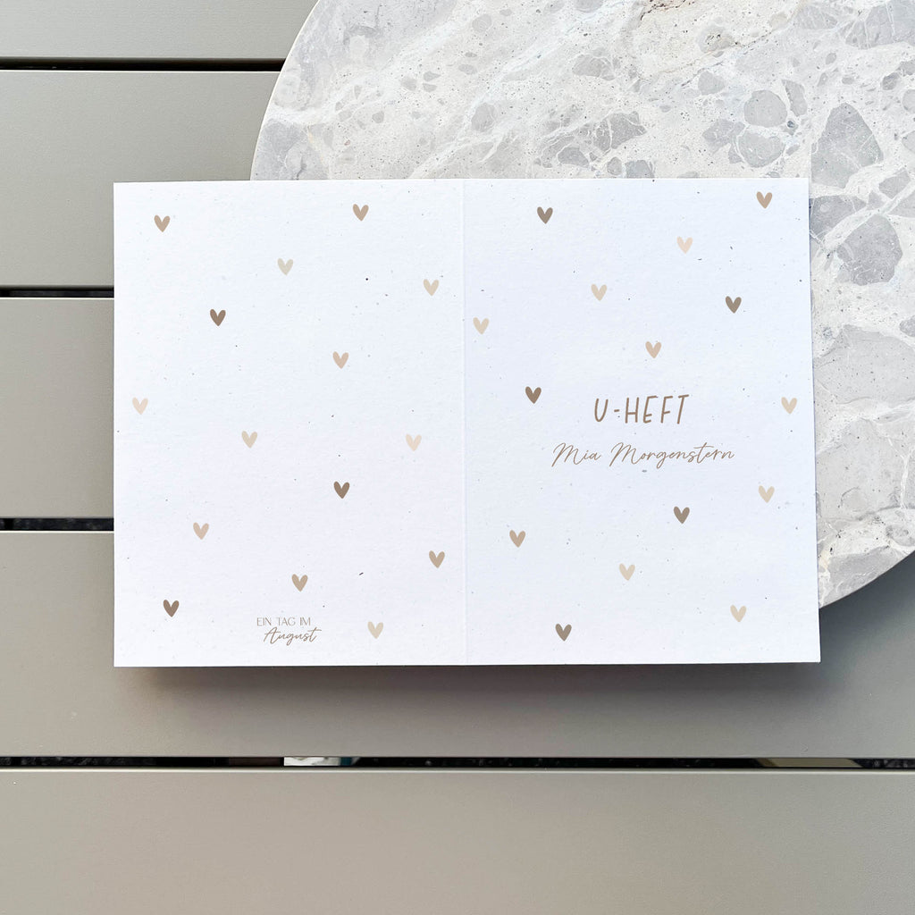 U-Heft & Impfpass Hülle personalisiert | Herzen