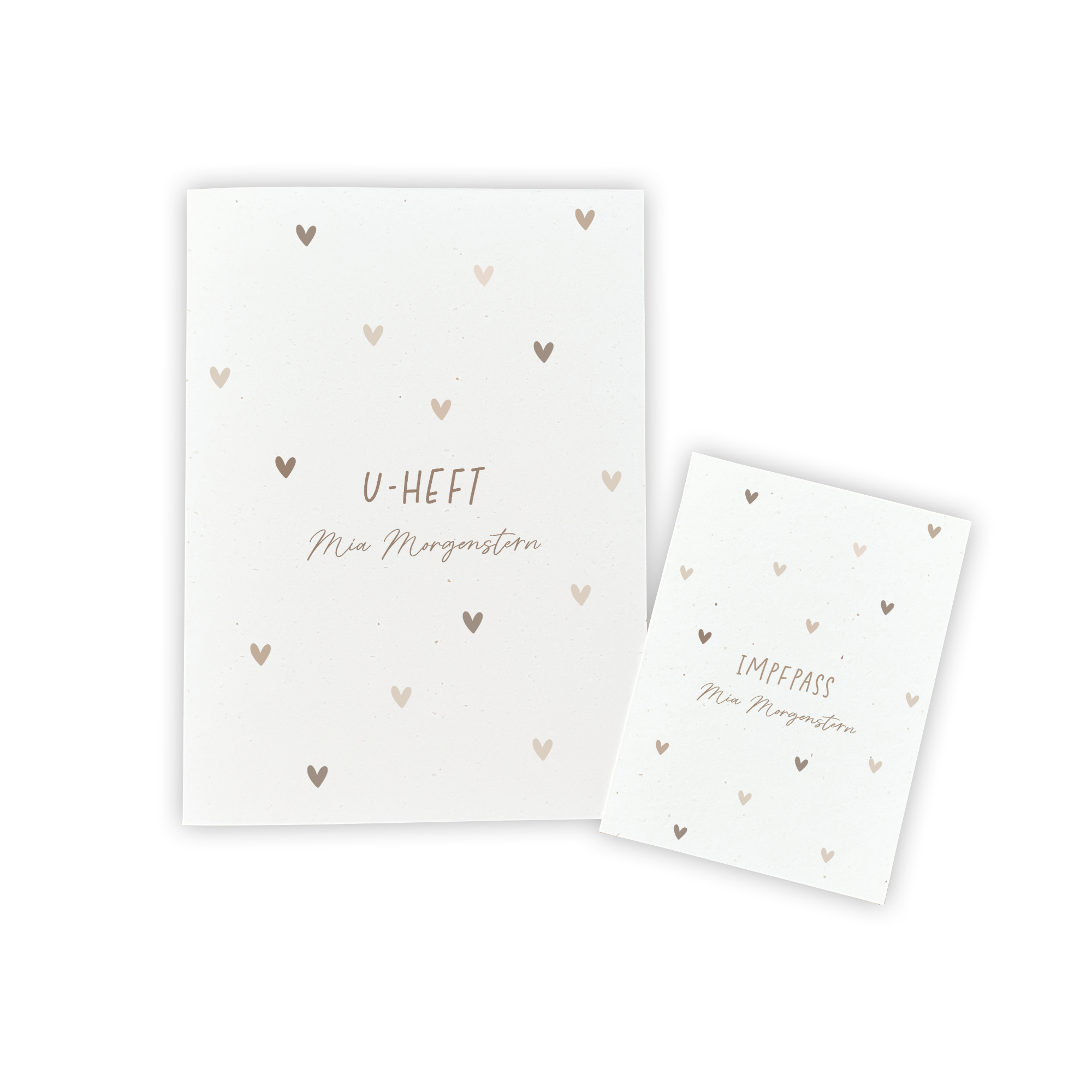 U-Heft & Impfpass Hülle personalisiert | Herzen