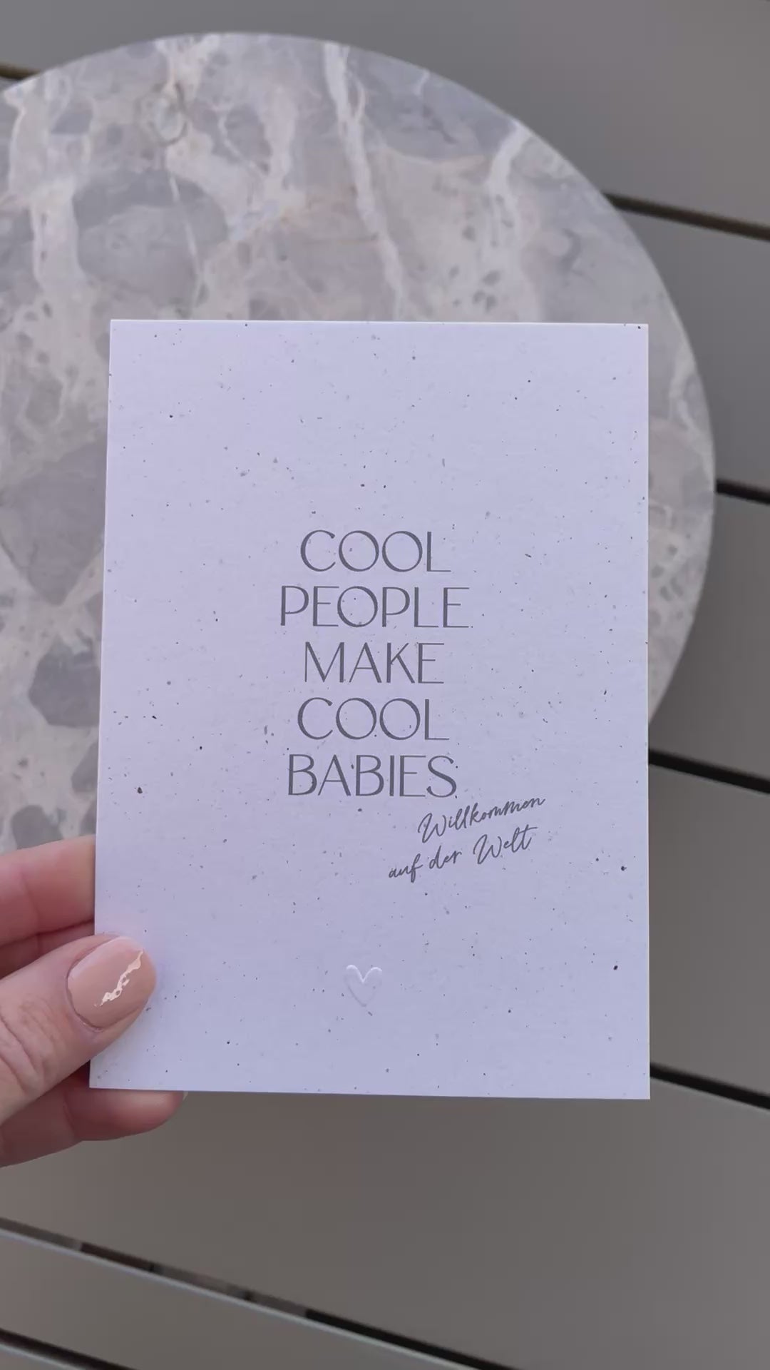 Glückwunschkarte Baby personalisiert | Cool people make cool babies